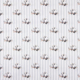 Grey Stripes and Pandas Printed Percale - Ribes y Casals