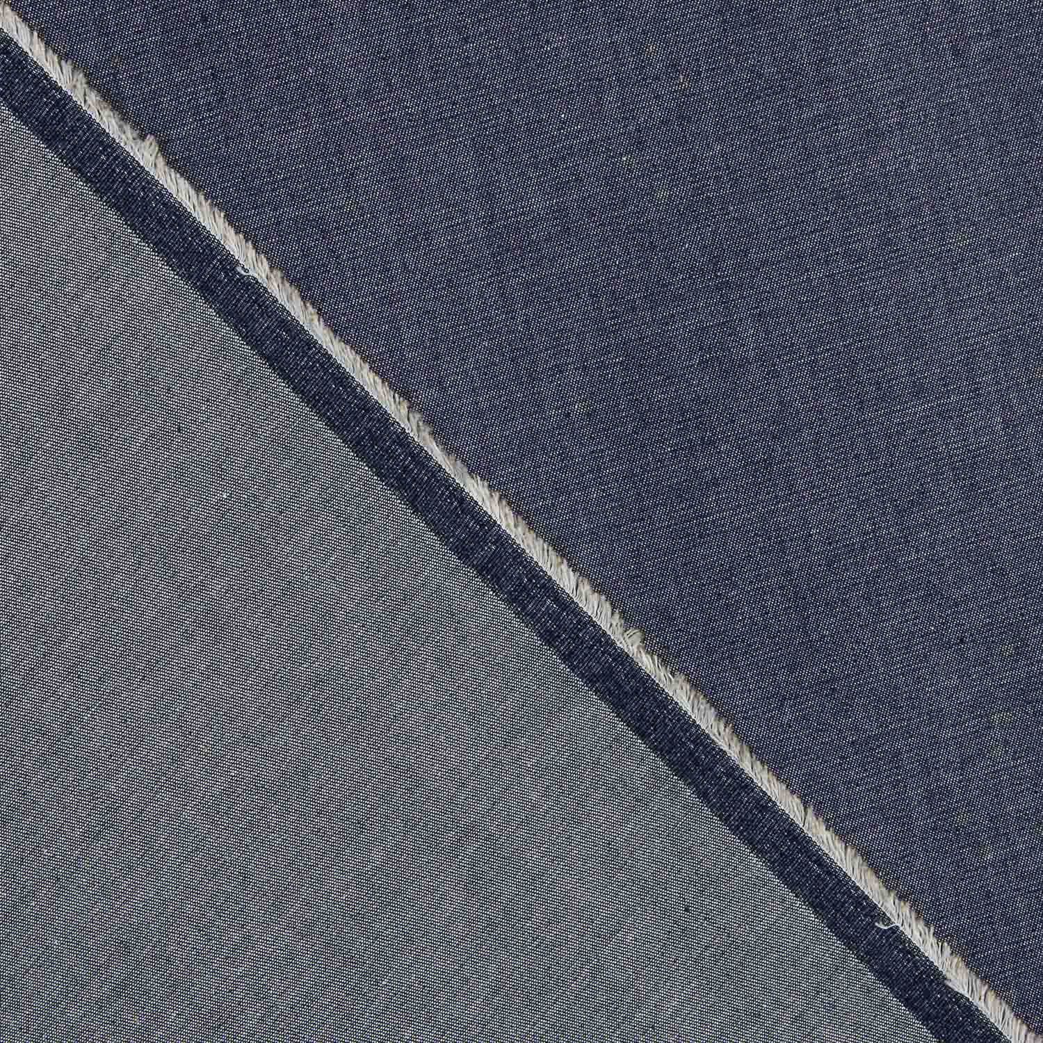Dark Blue Denim Cotton Fabric - Ribes y Casals