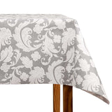Grey Floral Resin-Coated Tablecloth - Ribes y Casals