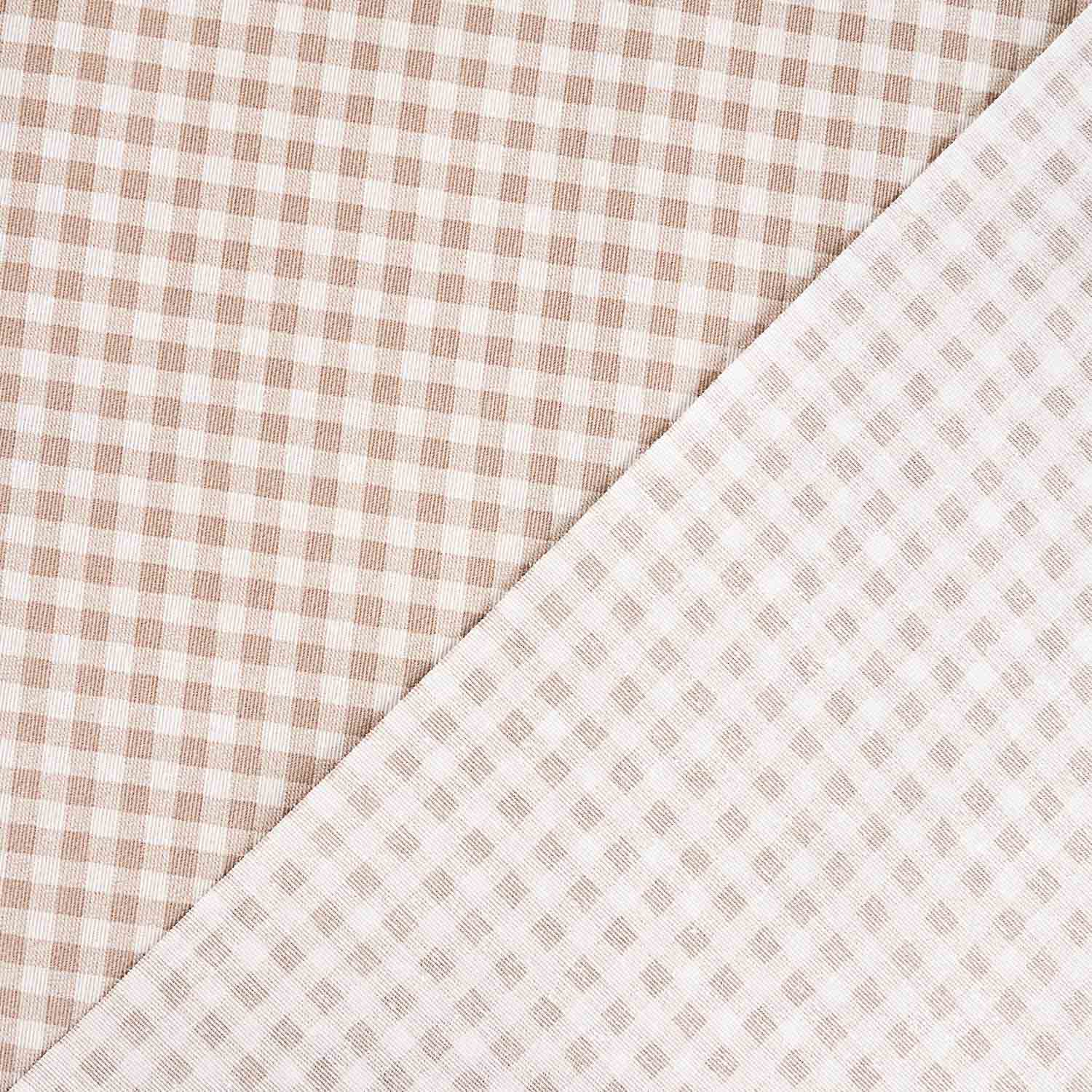 Beige Vichy Stain-Resistant Tablecloth - Ribes y Casals