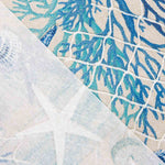 Marine Coral Blue Waxed Tablecloth - Ribes y Casals