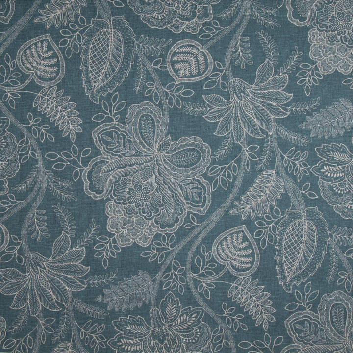 Blue Provençal Floral Cotton Canvas - Ribes y Casals