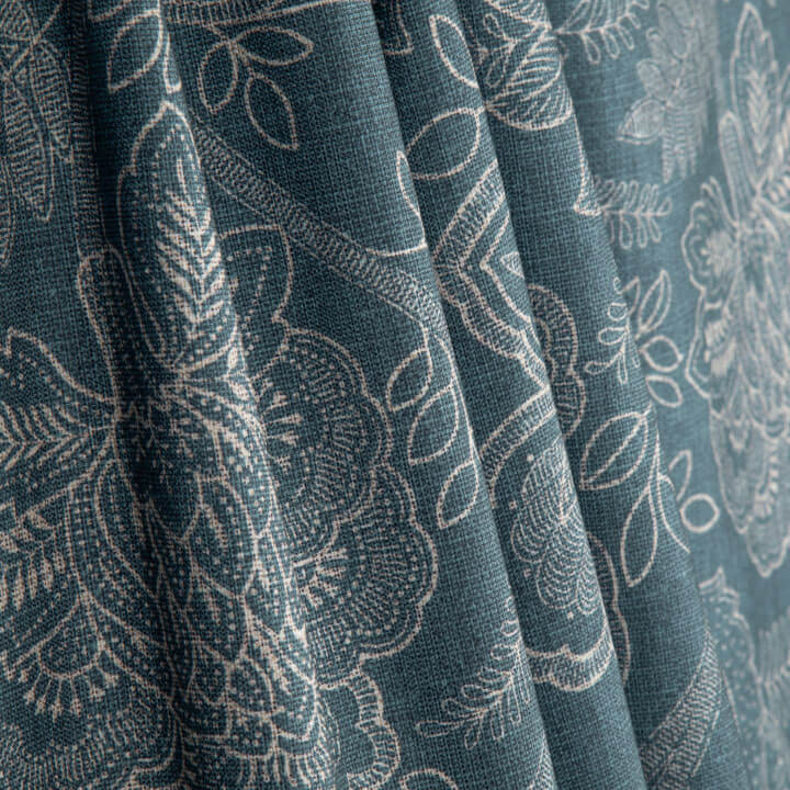 Blue Provençal Floral Cotton Canvas - Ribes y Casals