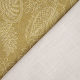 Mustard-coloured Provençal Floral Cotton Canvas - Ribes y Casals