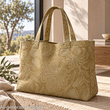 Mustard-coloured Provençal Floral Cotton Canvas - Ribes y Casals