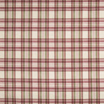 Cotton canvas with Balmoral checks in maroon - Ribes y Casals