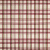 Cotton canvas with Balmoral checks in maroon - Ribes y Casals