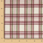 Cotton canvas with Balmoral checks in maroon - Ribes y Casals