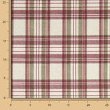 Cotton canvas with Balmoral checks in maroon - Ribes y Casals