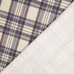 Balmoral Blue Cotton Canvas with Checks - Ribes y Casals