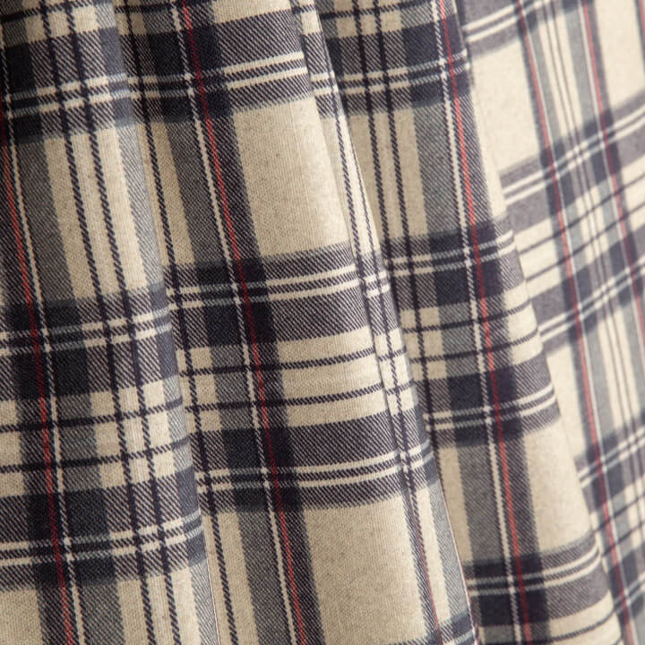 Balmoral Blue Cotton Canvas with Checks - Ribes y Casals