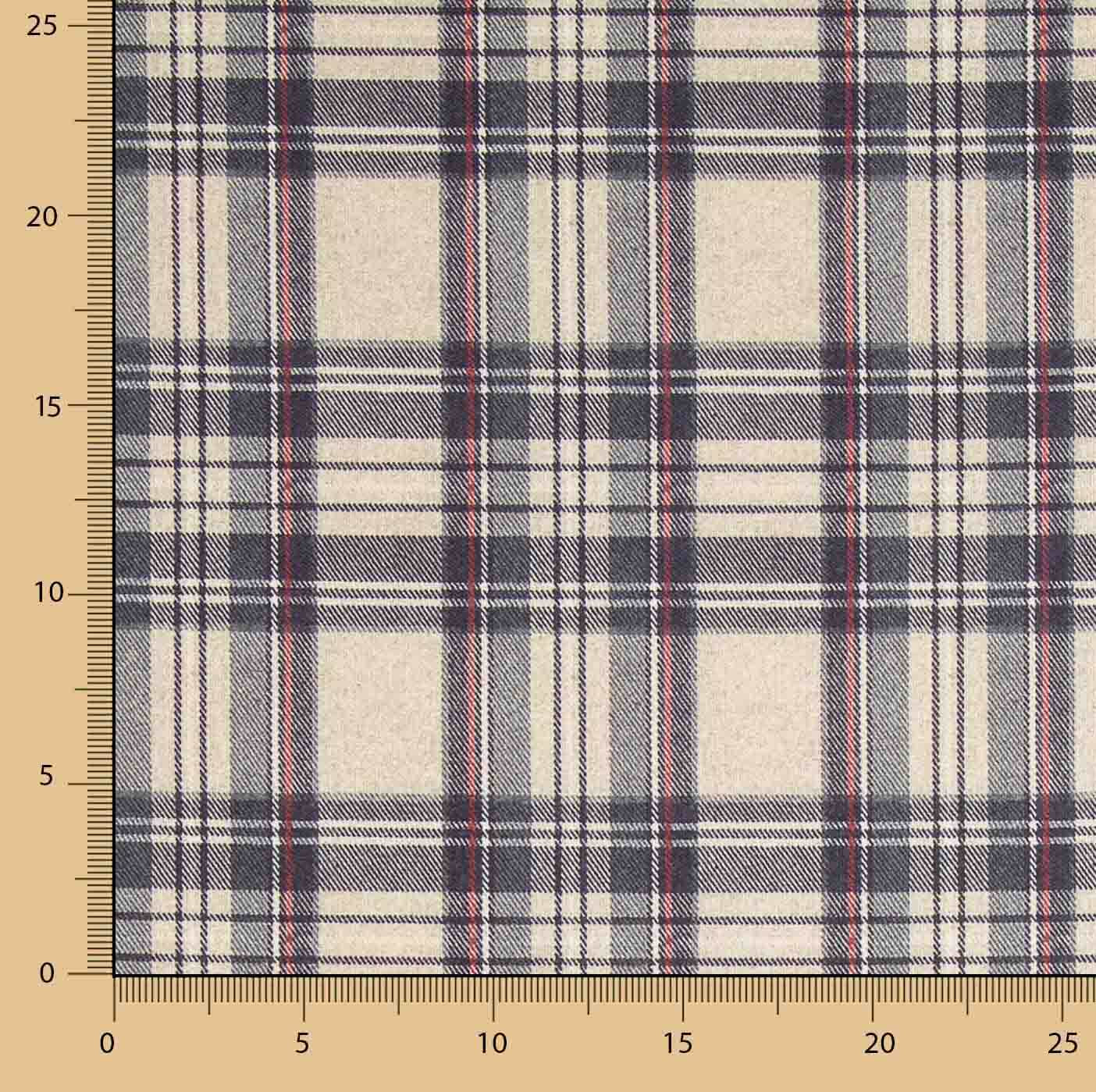 Balmoral Blue Cotton Canvas with Checks - Ribes y Casals