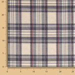 Balmoral Blue Cotton Canvas with Checks - Ribes y Casals