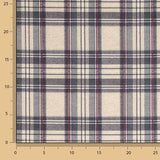 Balmoral Blue Cotton Canvas with Checks - Ribes y Casals