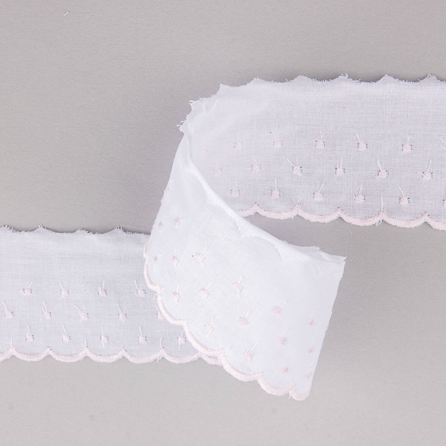 Batiste strip White y Pink 5cm - Ribes y Casals