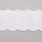 Pique strip White Pink 6,5cm - Ribes y Casals