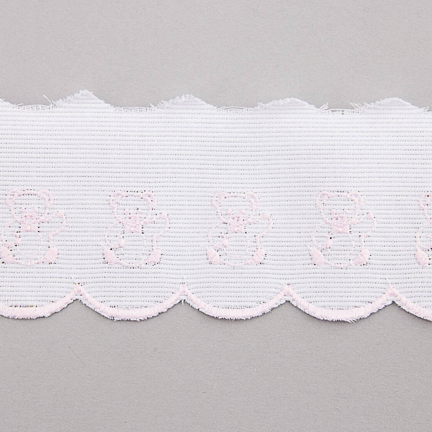 Pique strip White Pink 6,5cm - Ribes y Casals
