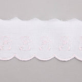 Pique strip White Pink 6,5cm - Ribes y Casals