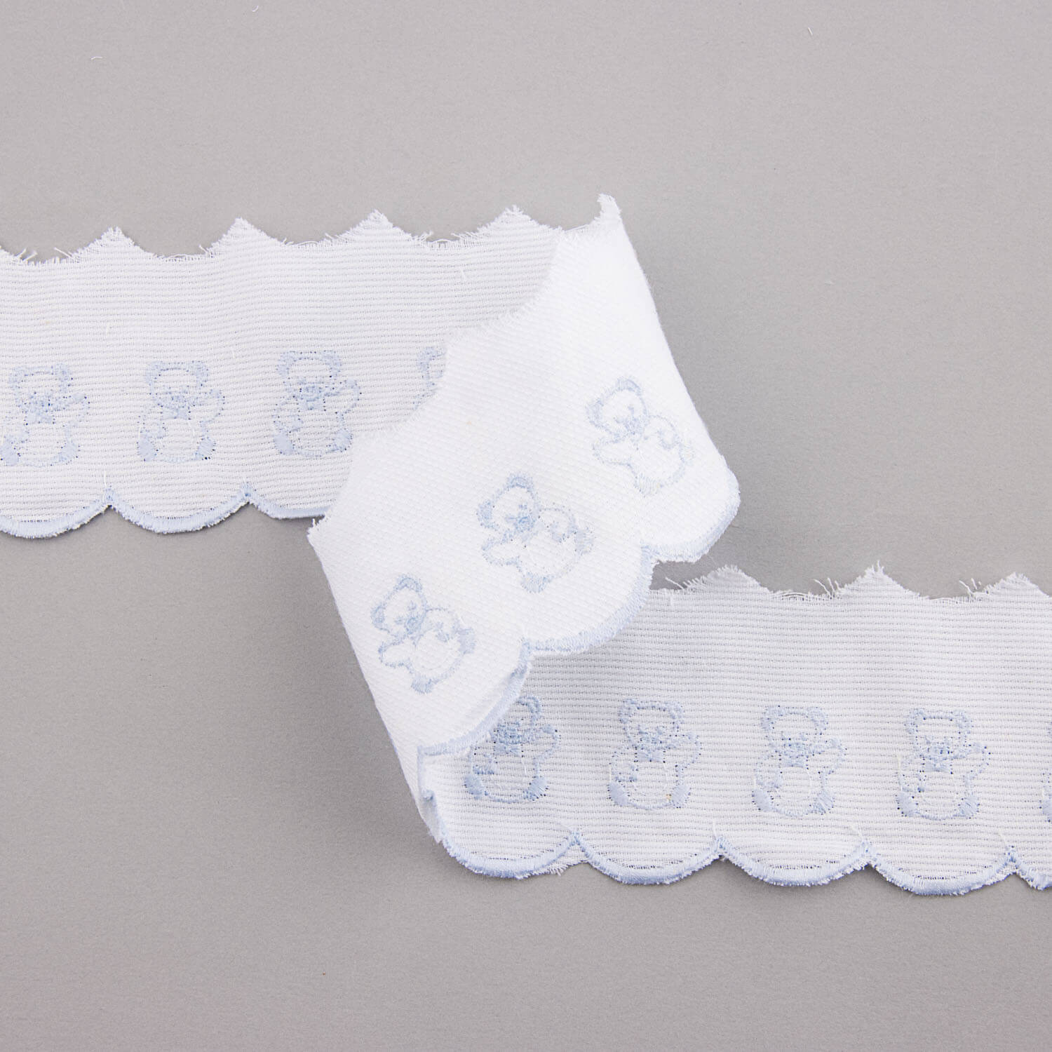 Pique strip White Blue 6,5cm - Ribes y Casals