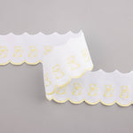 Pique strip White Yellow 6,5cm - Ribes y Casals