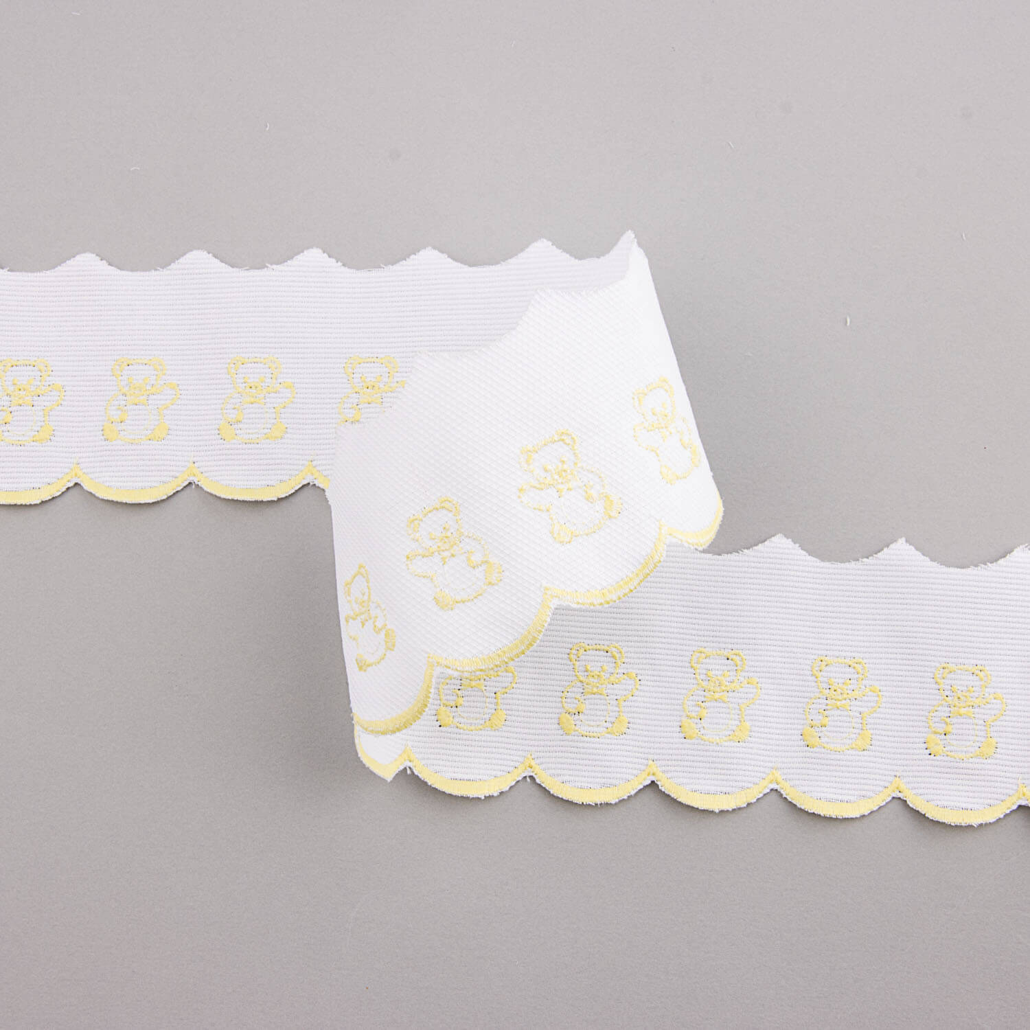Pique strip White Yellow 6,5cm - Ribes y Casals