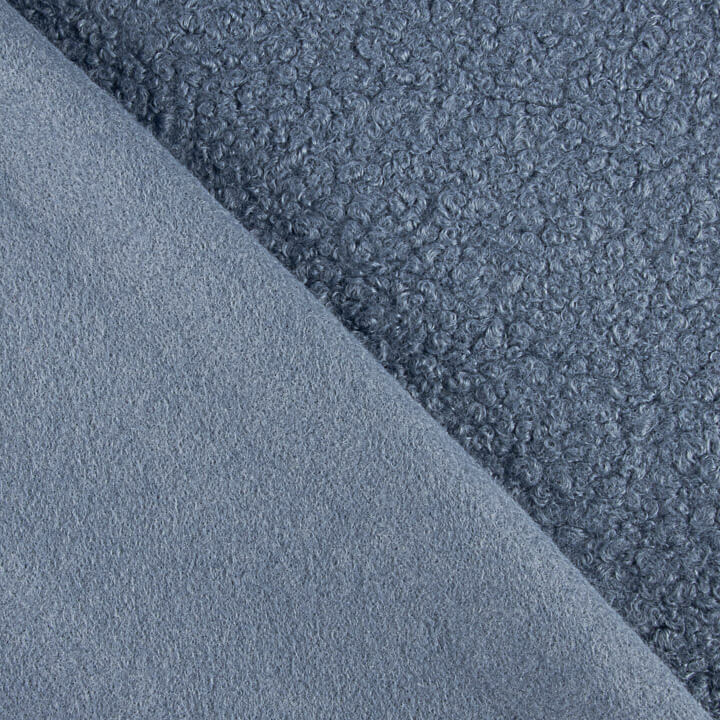 Curly Fabric Coat Blue Denim - Ribes y Casals