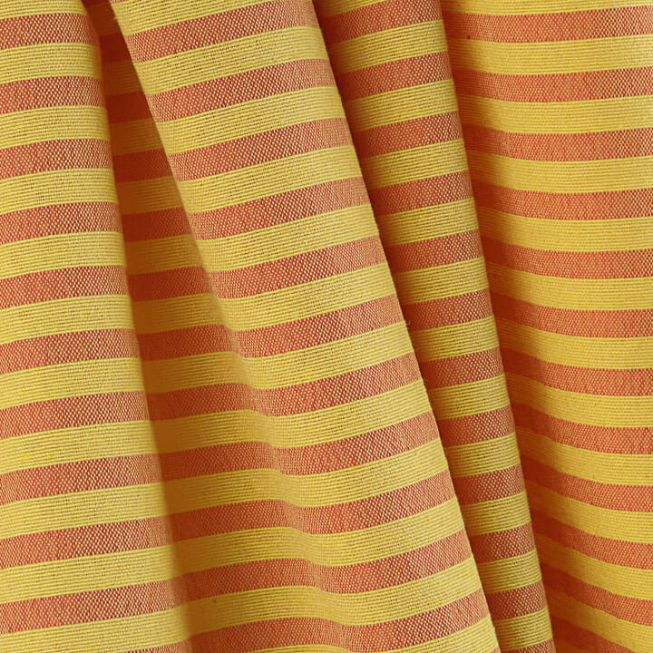 Lightweight Bámbula, Two-Tone Coral and Yellow Stripes - Ribes y Casals