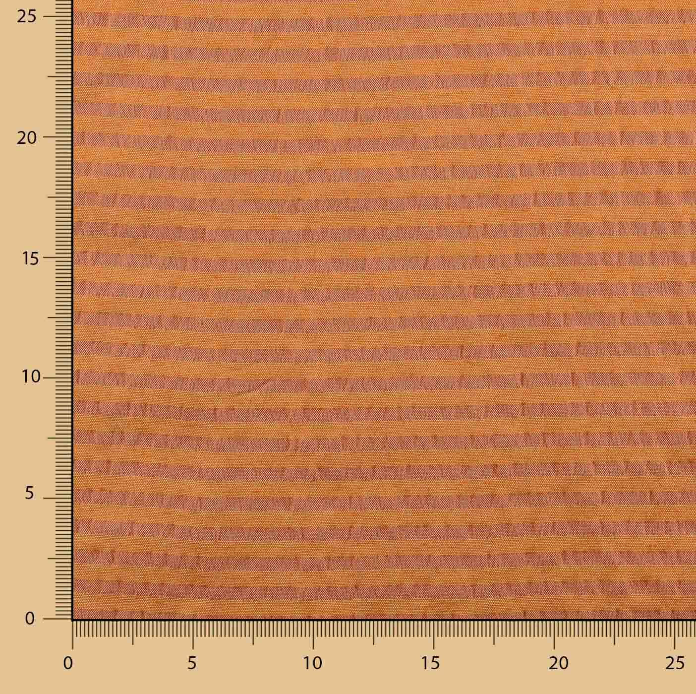 Lightweight Bambula, Two-Tone Coral and Orange Stripes - Ribes y Casals