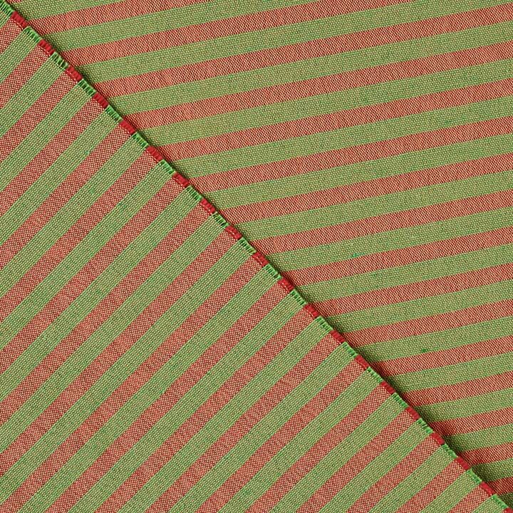 Lightweight Bámbula, Two-Tone Coral and Green Stripes - Ribes y Casals