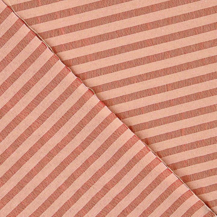 Lightweight Bámbula, Two-Tone Coral and Salmon Stripes - Ribes y Casals