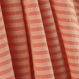 Lightweight Bámbula, Two-Tone Coral and Salmon Stripes - Ribes y Casals