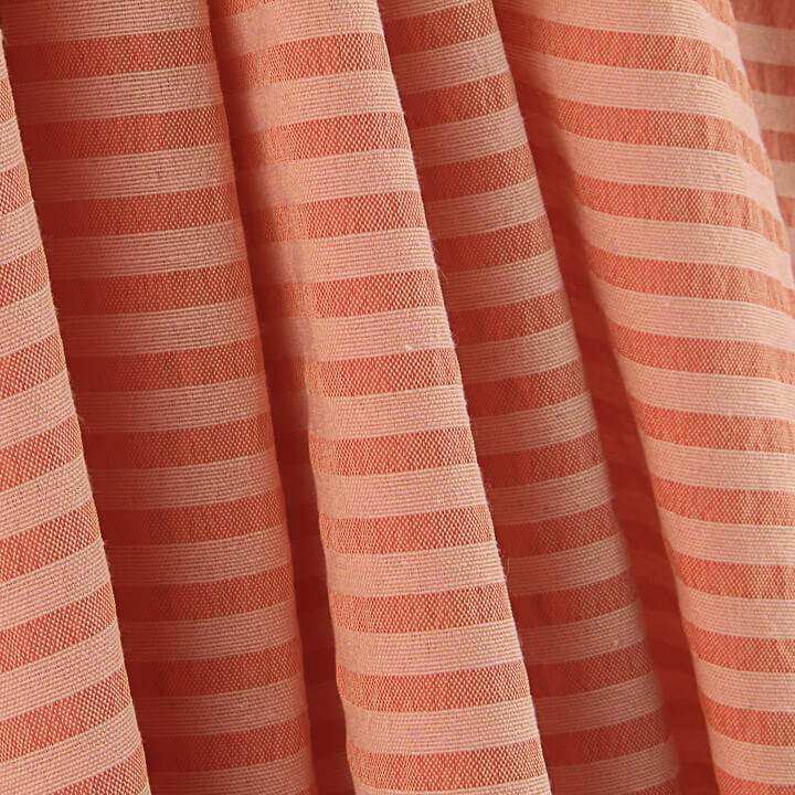 Lightweight Bámbula, Two-Tone Coral and Salmon Stripes - Ribes y Casals