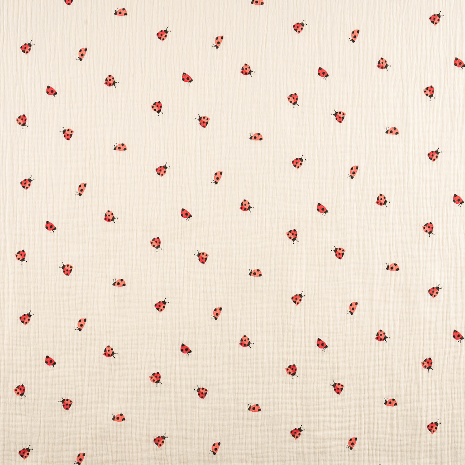Muslin Cotton Printed Ladybugs - Ribes y Casals