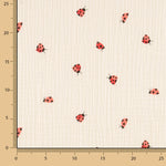 Muslin Cotton Printed Ladybugs - Ribes y Casals