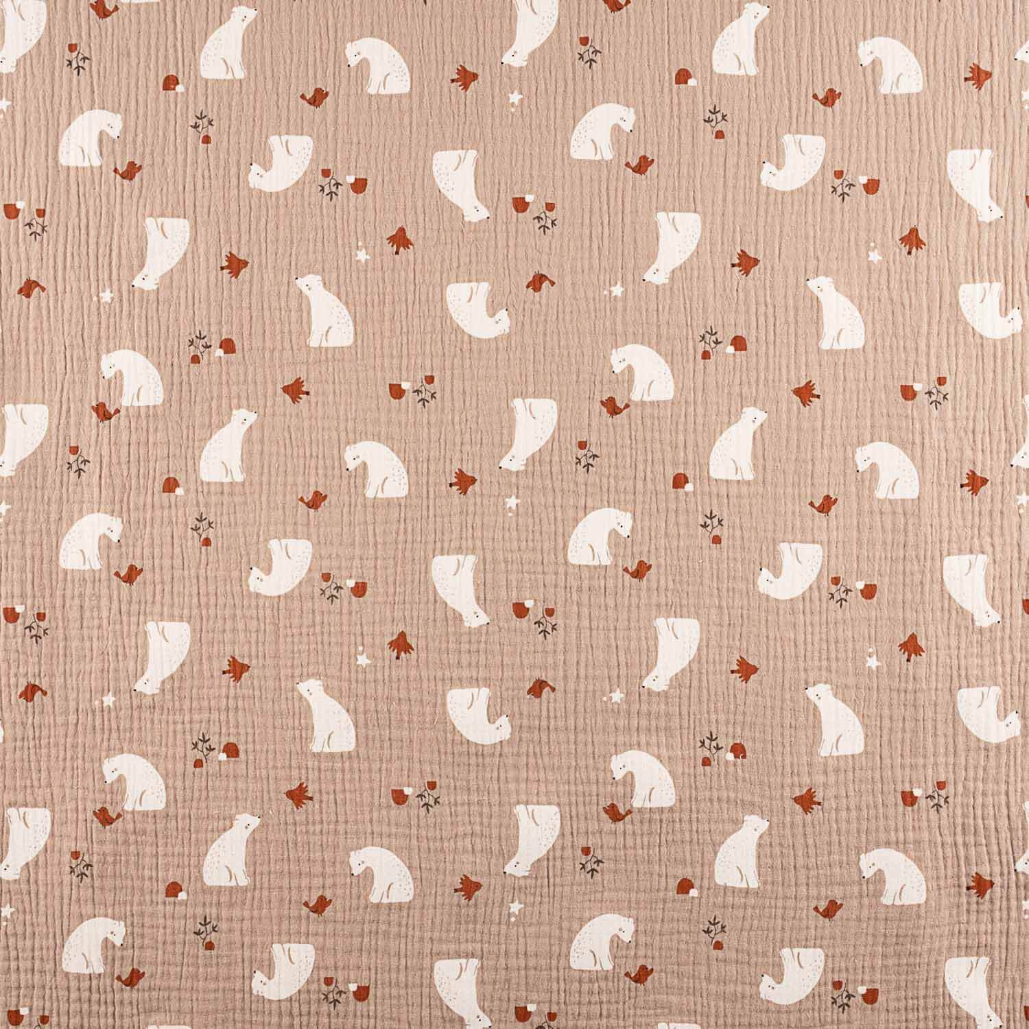 Beige Cotton Muslin Bears - Ribes y Casals