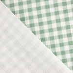Double Gauze Green Checkered Fabric - Ribes y Casals