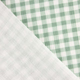 Double Gauze Green Checkered Fabric - Ribes y Casals