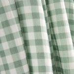 Double Gauze Green Checkered Fabric - Ribes y Casals