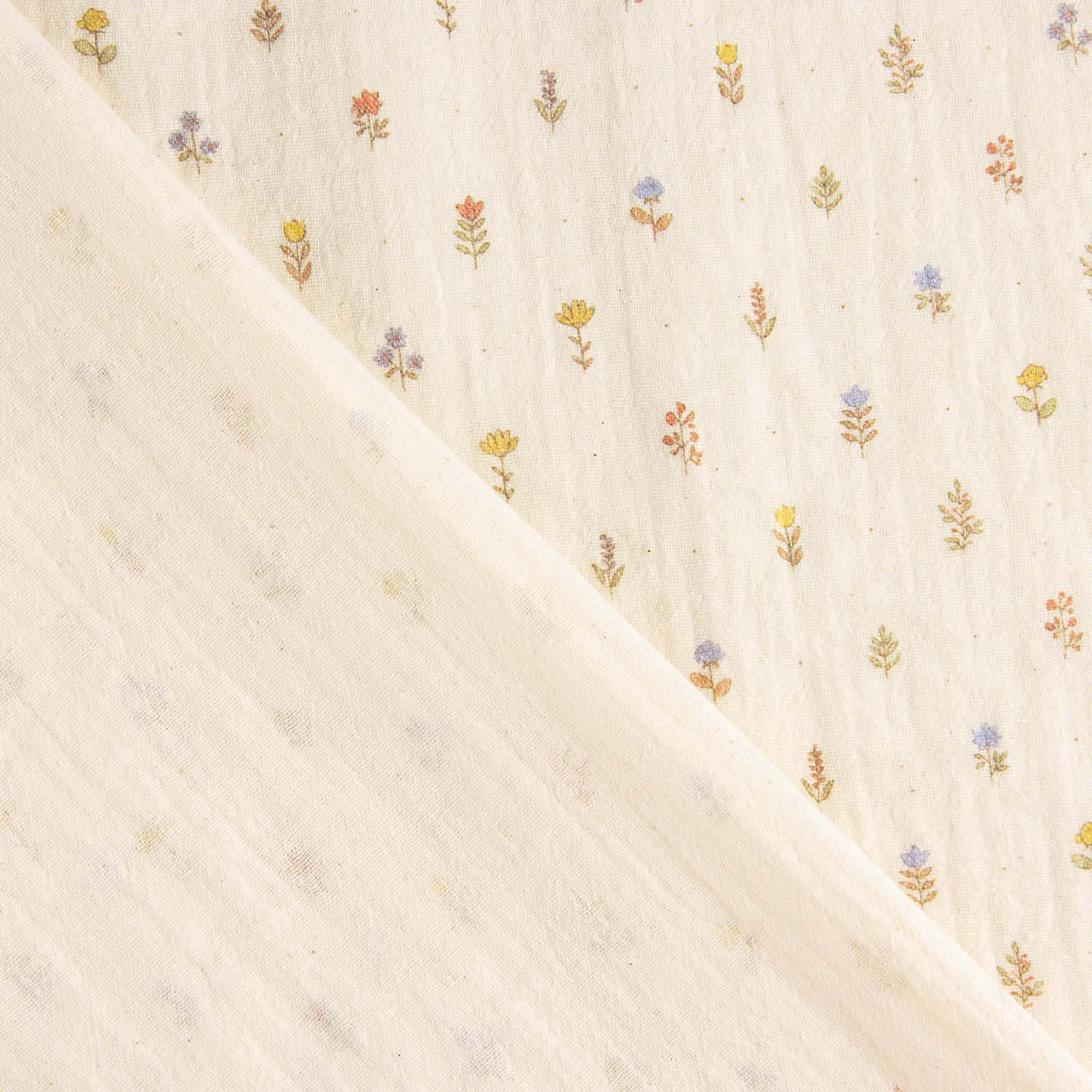 Double Gauze Fabric with Multicoloured Flowers - Ribes y Casals