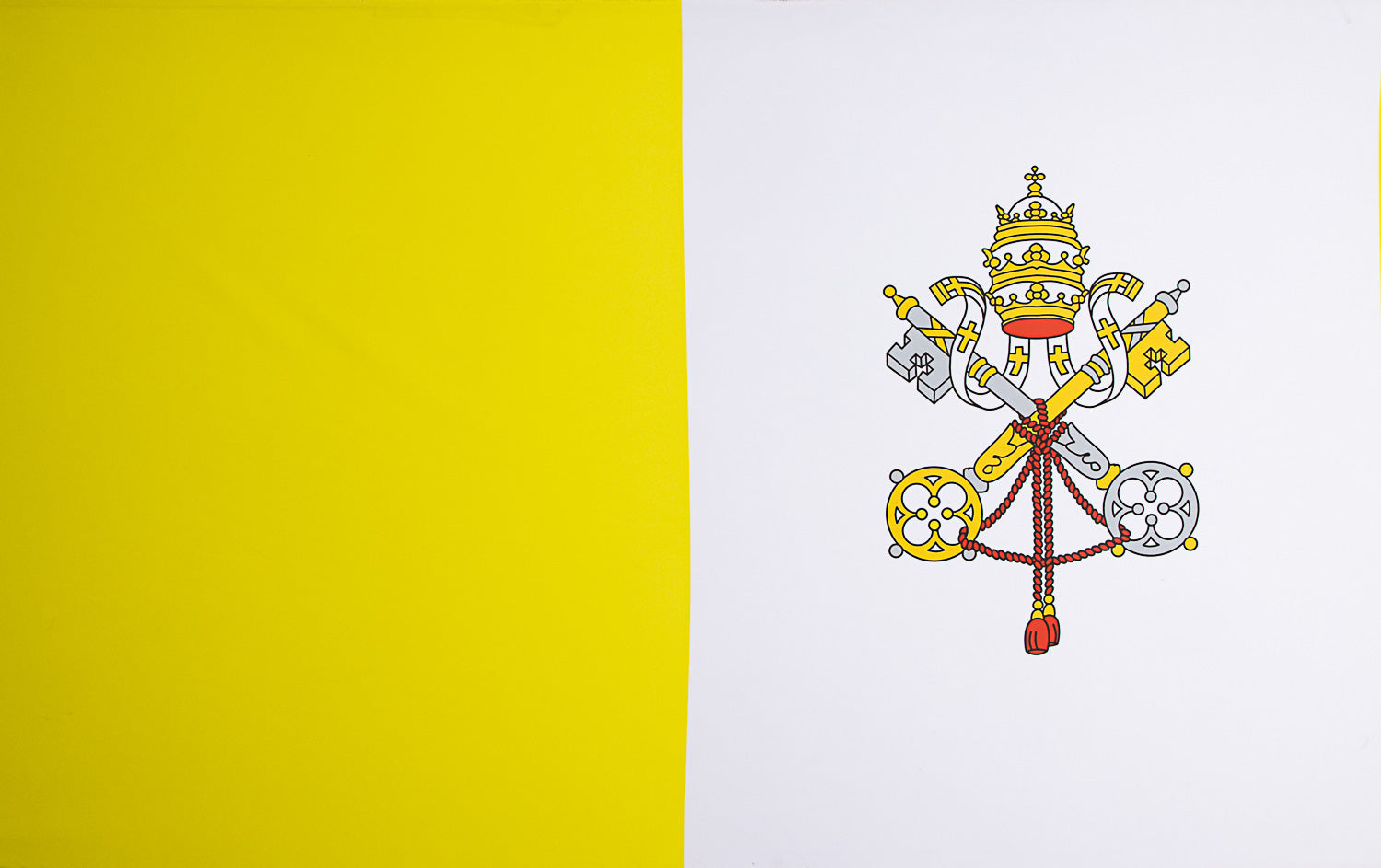 Vatican Flag Panel with Coat of Arms - Ribes y Casals