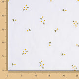 Embroidered Cotton Batista White Daisies - Ribes y Casals