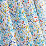 Turquoise Drops Printed Cotton Batiste - Ribes y Casals