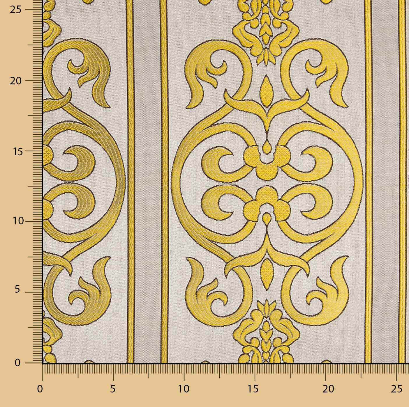 Ornamental Baroque Brocade Grey Gold - Ribes y Casals