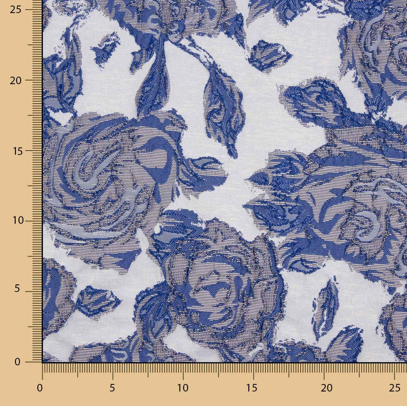 Sapphire Blue Royal Bloom Brocade - Ribes y Casals