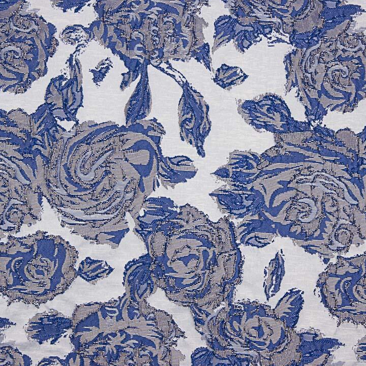 Sapphire Blue Royal Bloom Brocade - Ribes y Casals