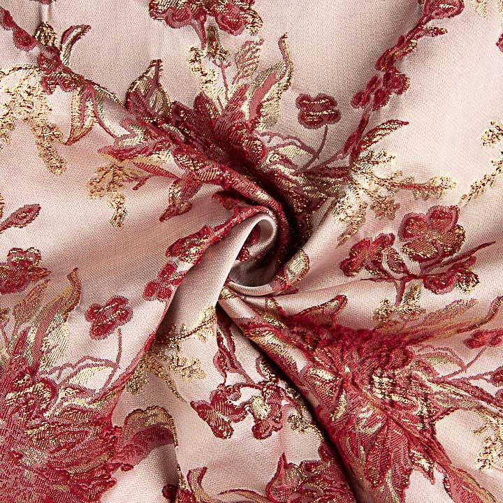 Imperial Garden Brocade in Burgundy and Gold - Ribes y Casals
