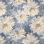 Blue and Gold Floral Brocade Daisies - Ribes y Casals