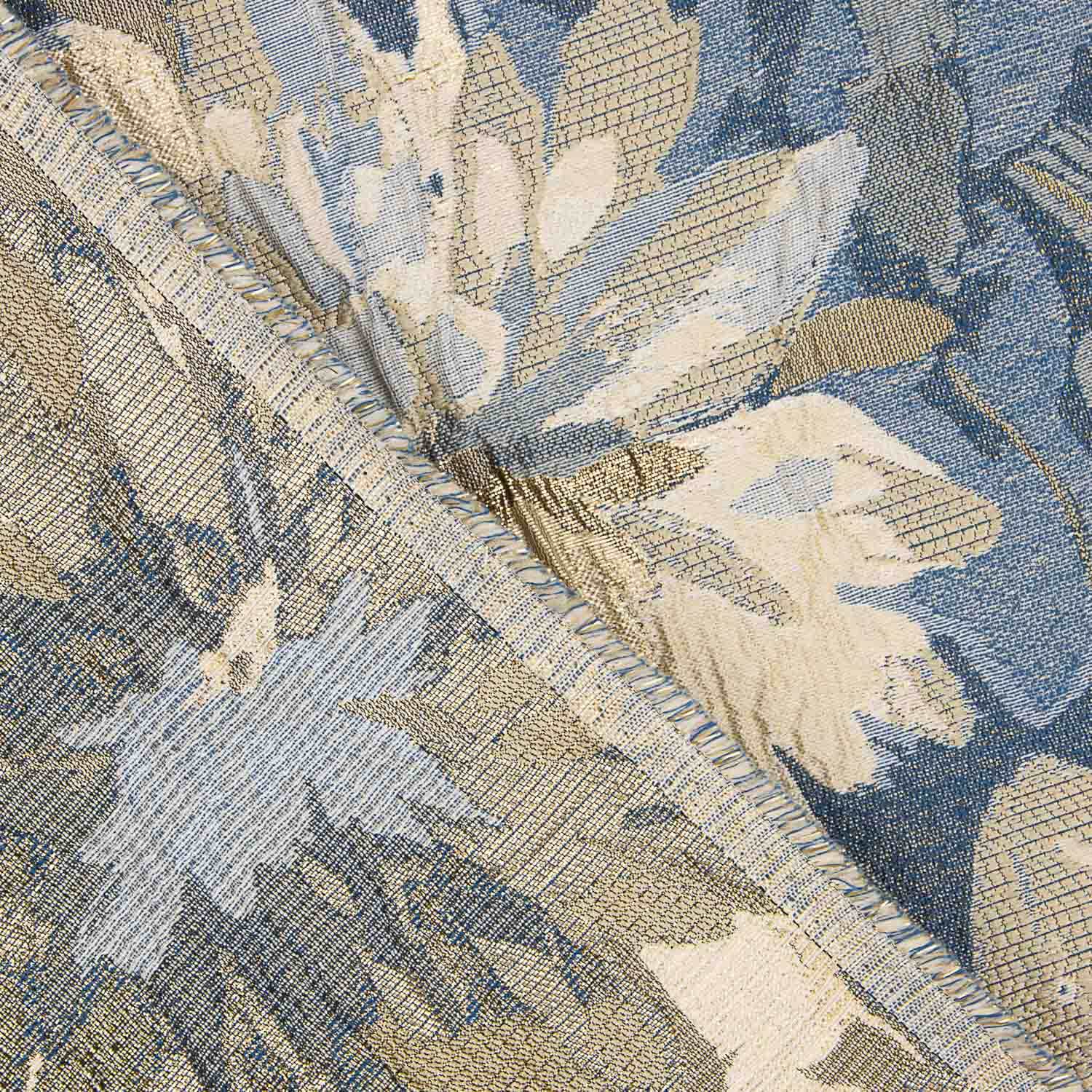 Blue and Gold Floral Brocade Daisies - Ribes y Casals