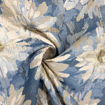 Blue and Gold Floral Brocade Daisies - Ribes y Casals