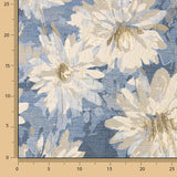 Blue and Gold Floral Brocade Daisies - Ribes y Casals